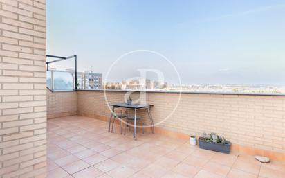 Terrace of Attic for sale in  Valencia Capital  with Air Conditioner, Heating and Private garden