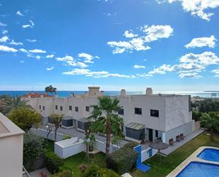 Exterior view of Single-family semi-detached for sale in El Campello  with Air Conditioner and Swimming Pool
