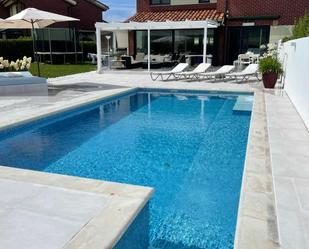 Swimming pool of Single-family semi-detached for sale in Piélagos  with Heating, Private garden and Storage room