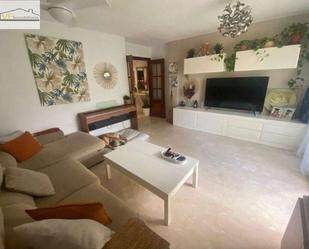 Living room of Flat for sale in Málaga Capital  with Parquet flooring, Terrace and Community pool