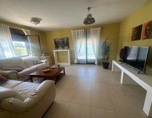 Living room of Single-family semi-detached for sale in Onzonilla  with Terrace, Swimming Pool and Balcony