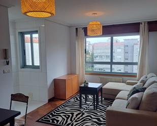 Living room of Apartment to rent in Vigo   with Heating, Parquet flooring and Furnished