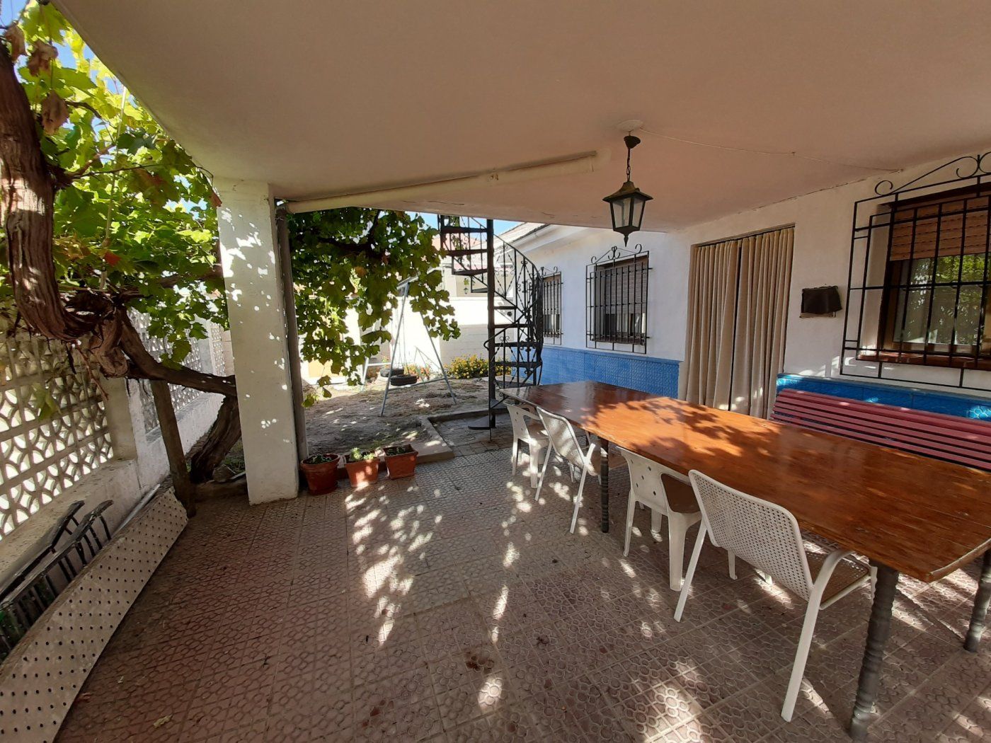  Juego de mesa de terraza al aire libre para 2 personas sillas  de comedor (mesa cuadrangular + dos sillas) : Patio, Césped y Jardín